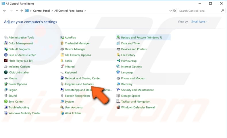 remove true key through programs and features step 2