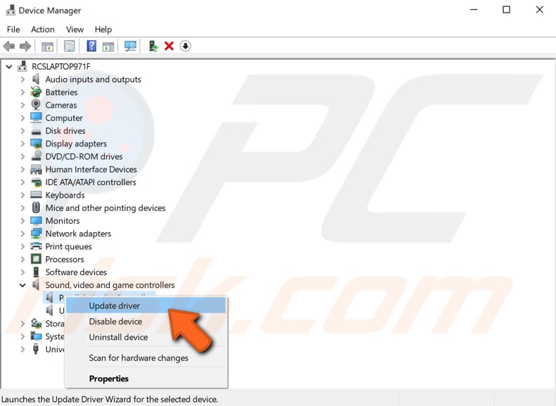 update audio drivers step 2