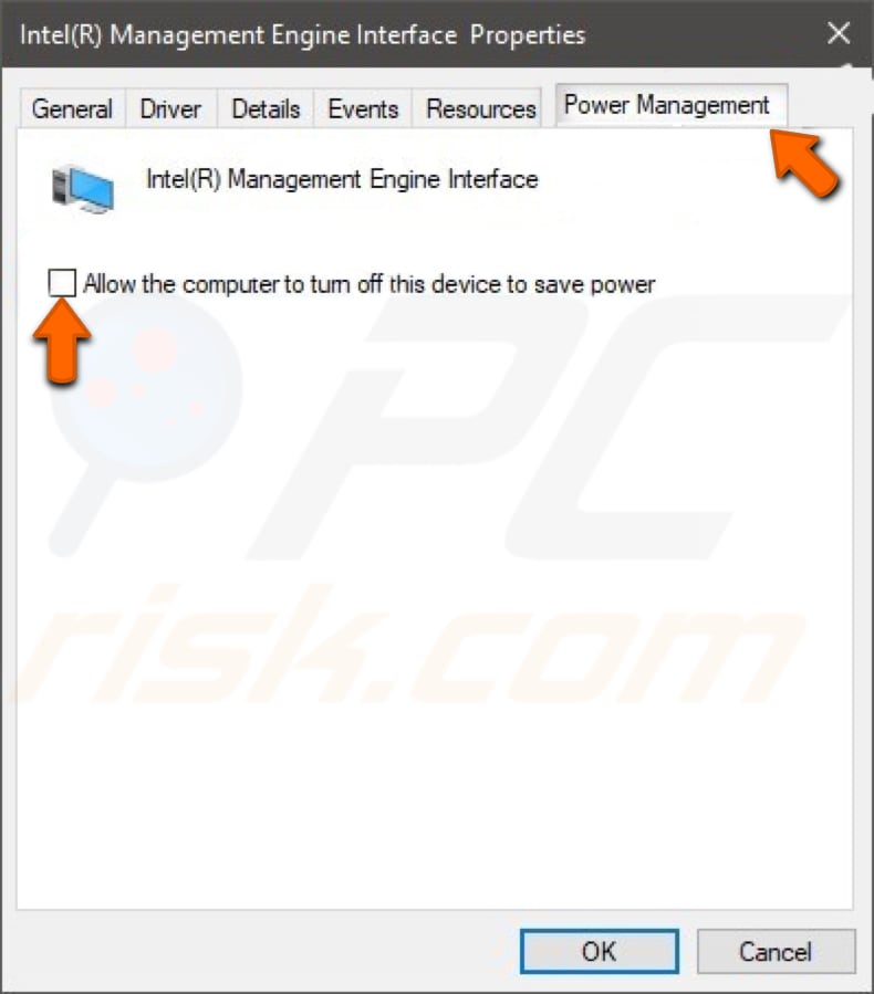 configure imei power management options step 3