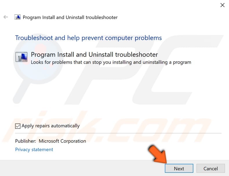 run windows troubleshooter
