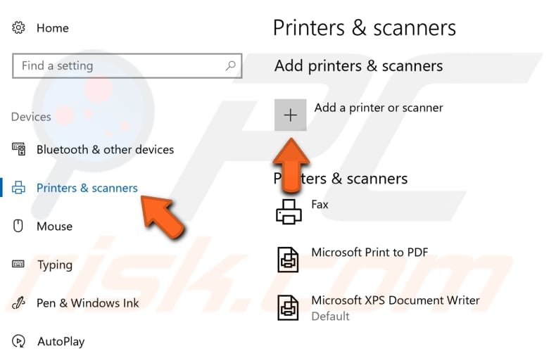 re-add printer step 2