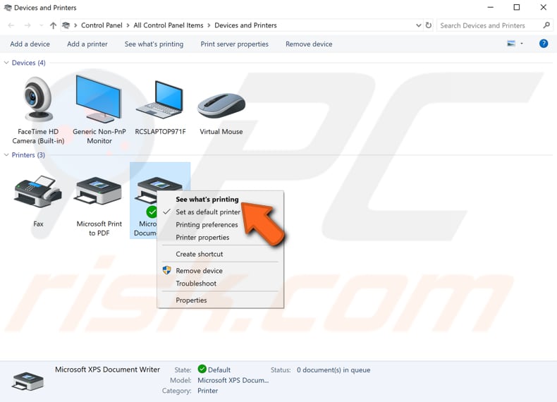 check your printing settings step 3