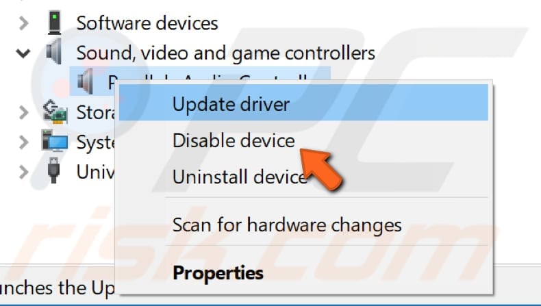 disable realtek audio manager step 4
