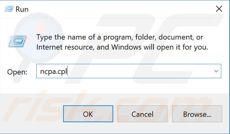 check network connections settings step 1