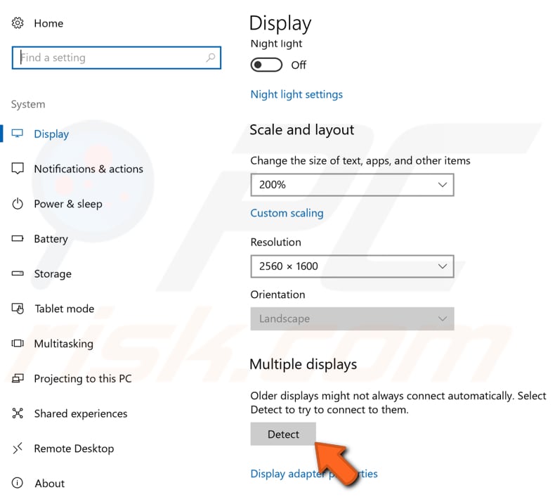detect second monitor manually step 2