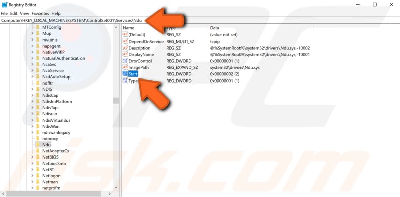 fix memory leak using registry editor step 3