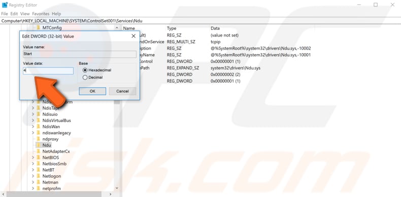 fix memory leak using registry editor step 4