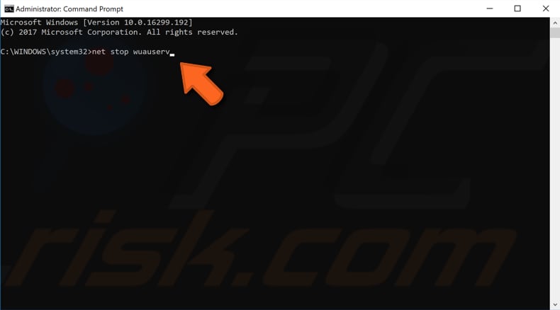 restart windows update service step 2