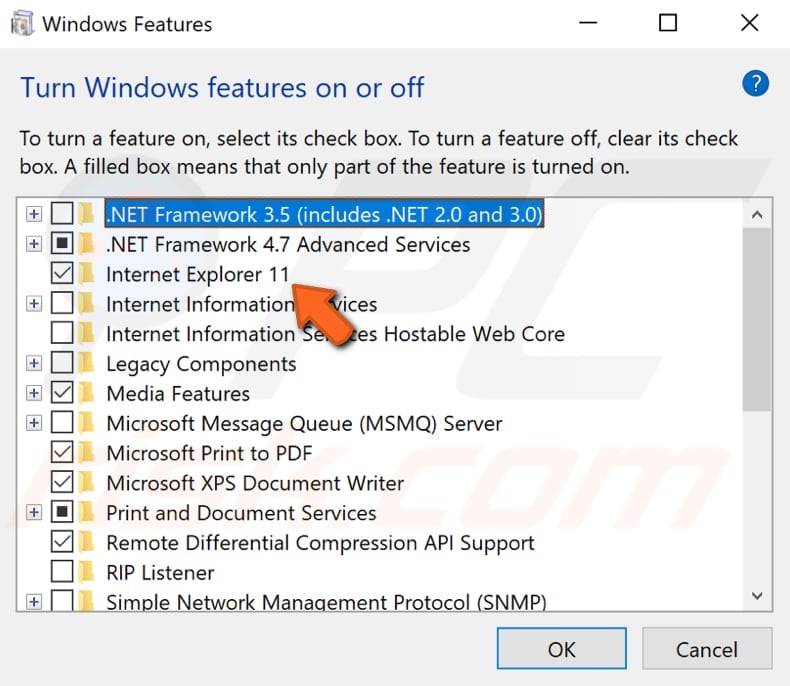 disable internet explorer step 3