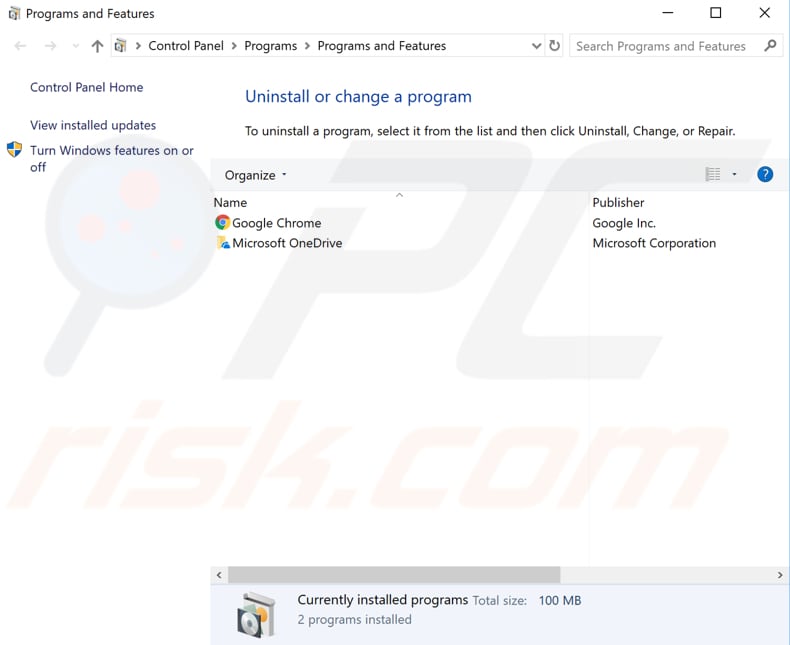 uninstall dropbox step 2