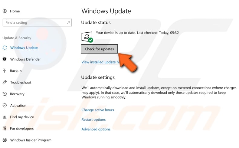 update your windows operating system step 2