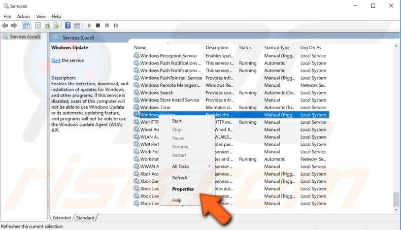 stop and disable services step 6
