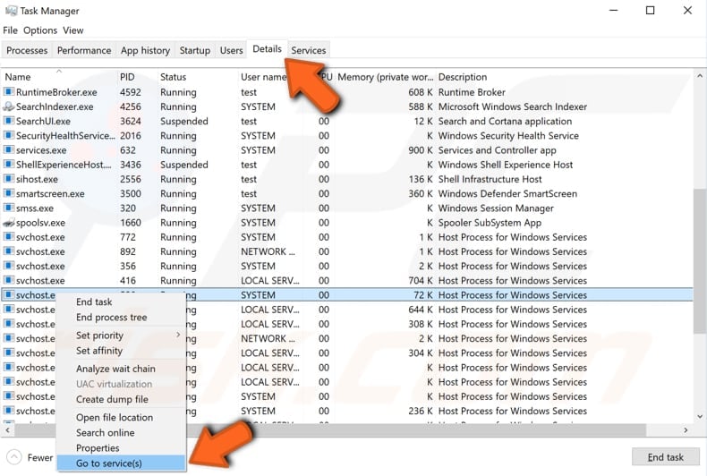 stop and disable services step 2