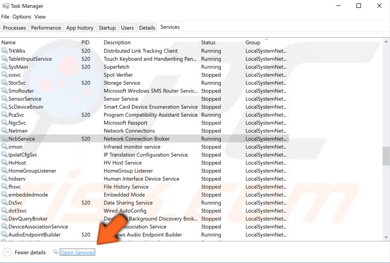 stop and disable services step 5