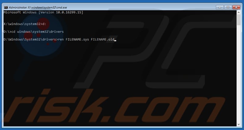 rename faulty driver 