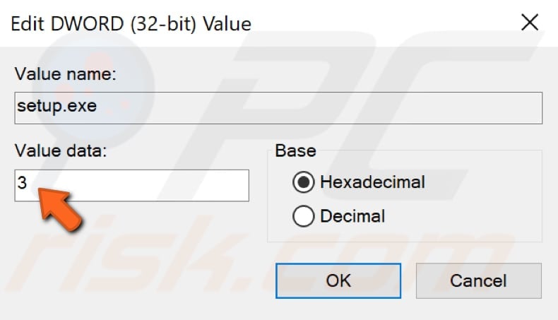 edit windows registry step 3