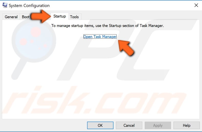stop malicious software from running on startup step 1