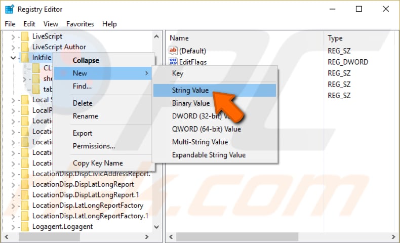 edit windows registry step 2