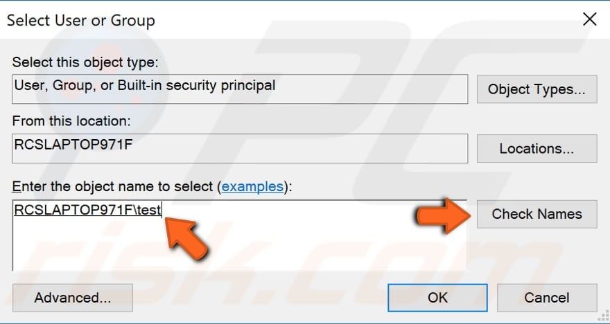 add your user account to the administrators group step 4