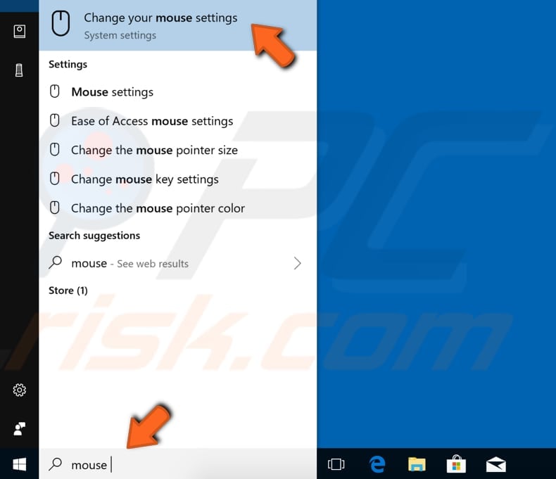 change mouse pointer step 1