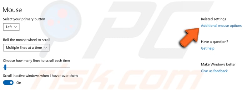 change mouse pointer step 2