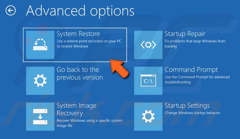 restore your system using restore points step 3