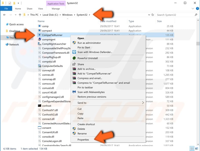 how to delete compattelrunner step 1