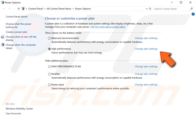 adjust your power plan step 2