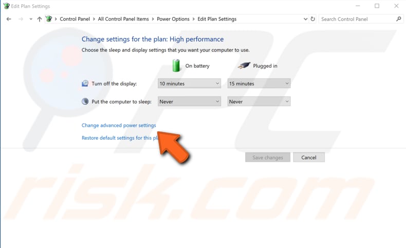 adjust your power plan step 3