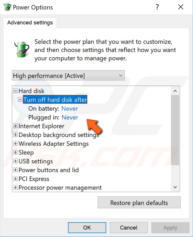 adjust your power plan step 4