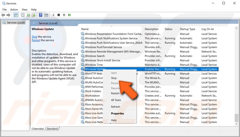 remove softwaredistribution folder contents step 3