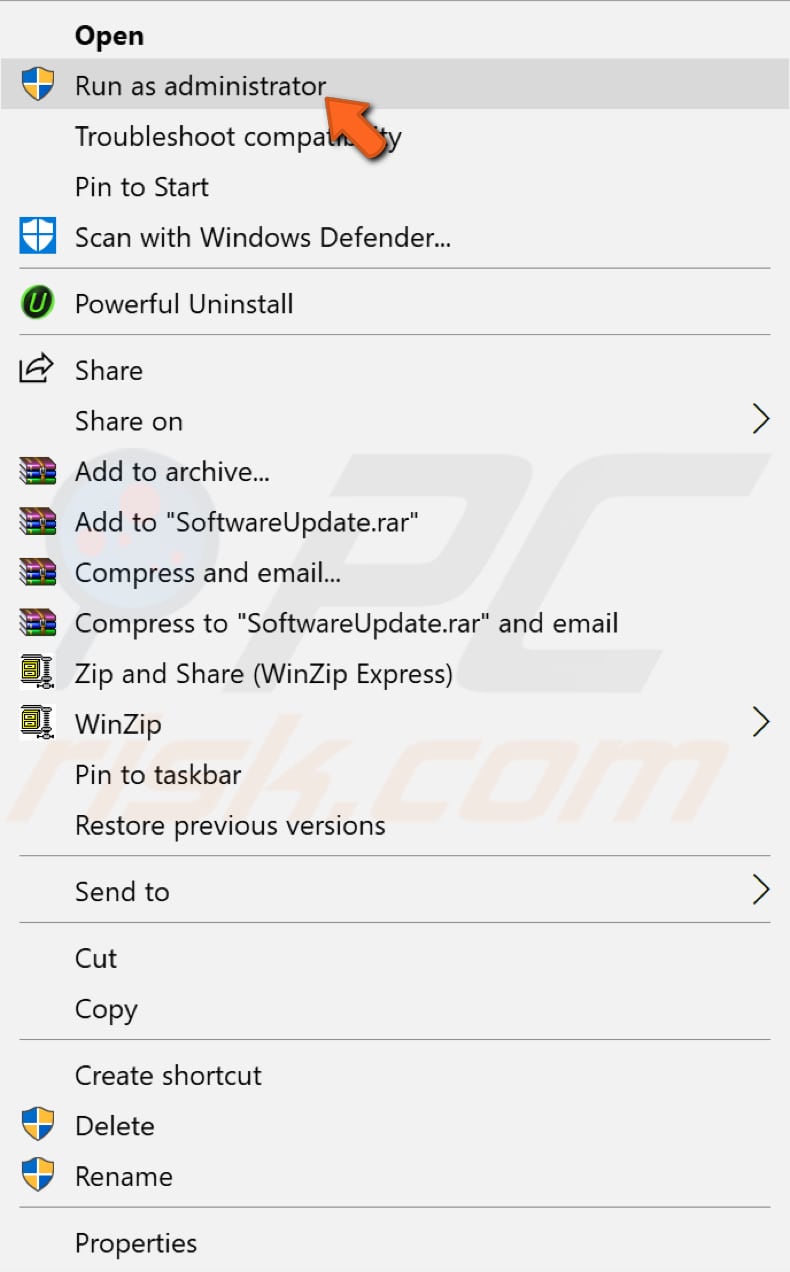 run the program as administrator step 1