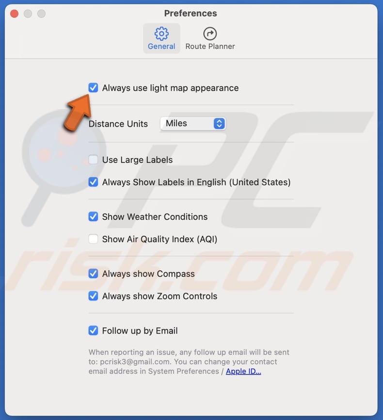 Disable Dark Mode on Maps app