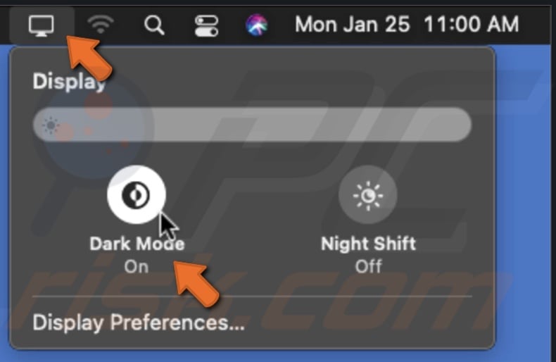 Enable Dark Mode 