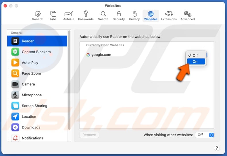 Enable Dark Mode on Safari specific sites