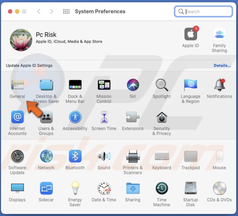 Go to General Settings