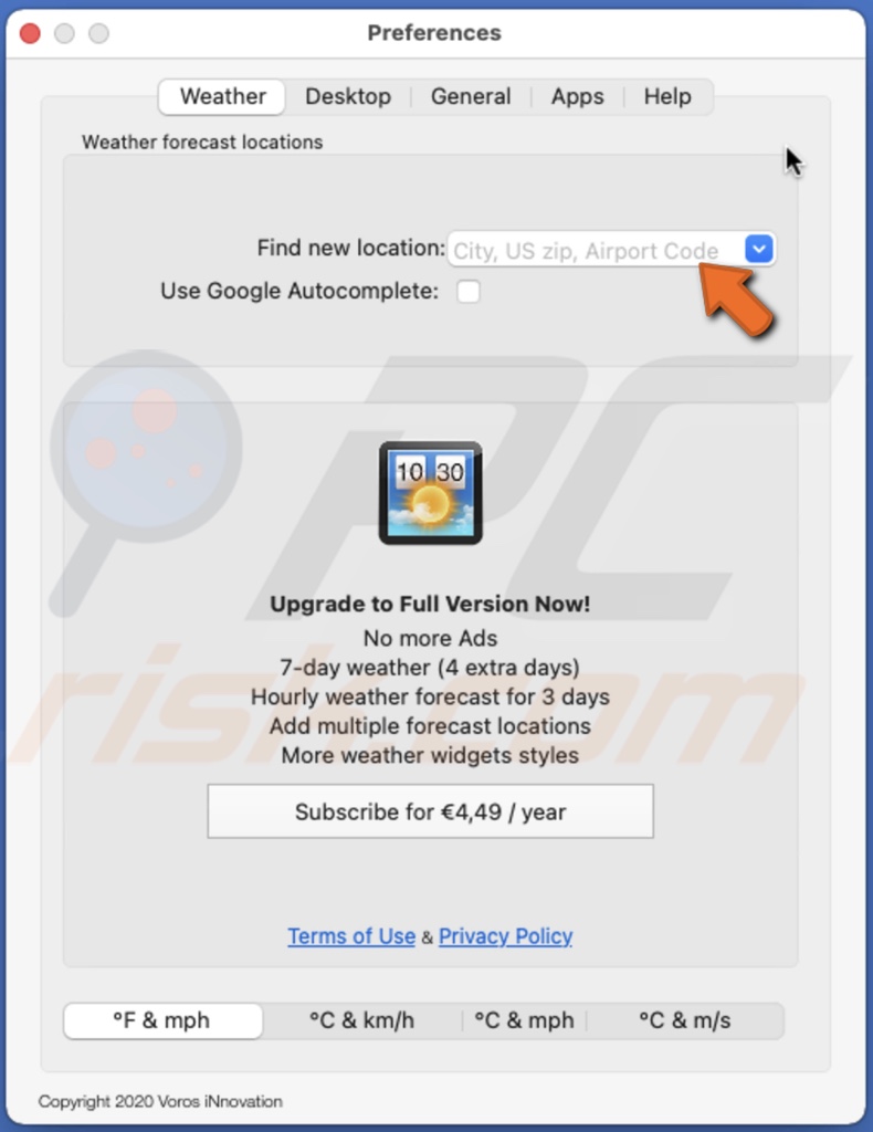 Add location to Weather Widget