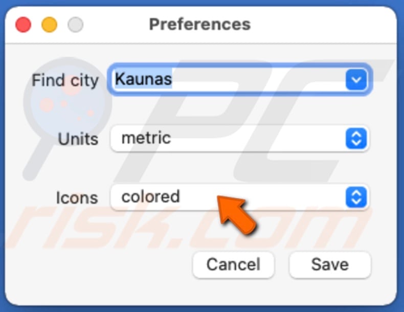 Customize WEather for Status Bar icon
