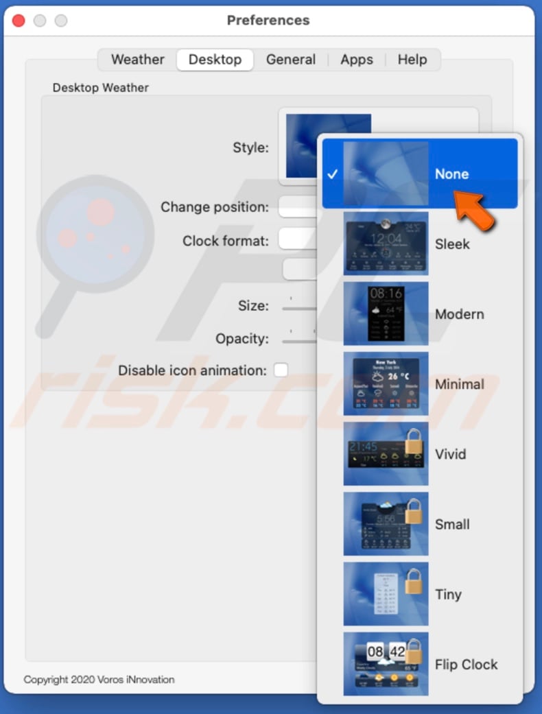 Remove Weather Widget weather forecast from desktop