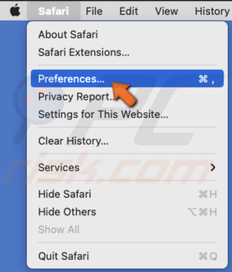 Go to Safari preferences