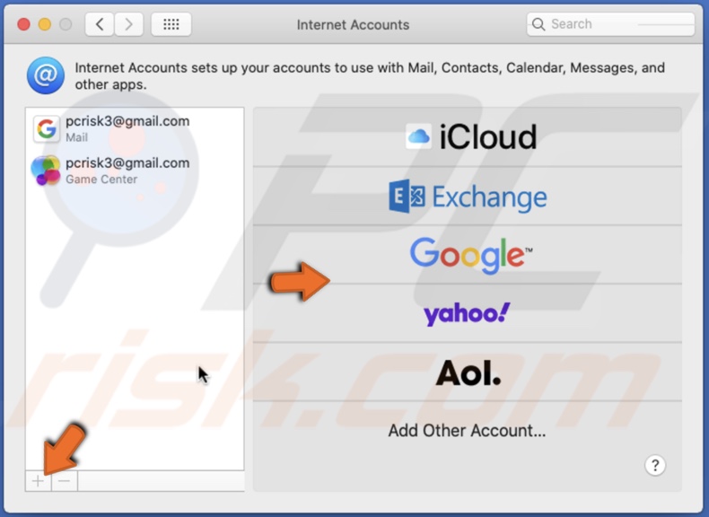 Click on the plus button