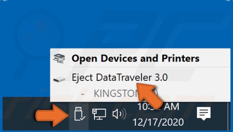 Exect the external hard drive