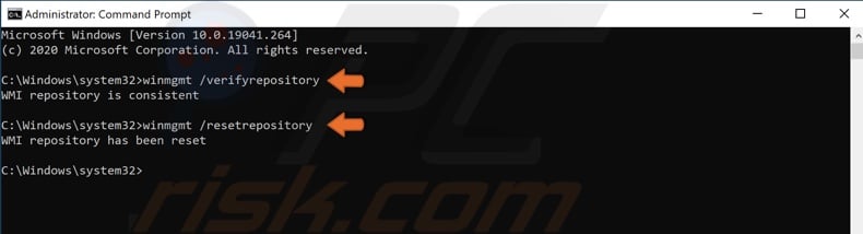 Verify WMI repository