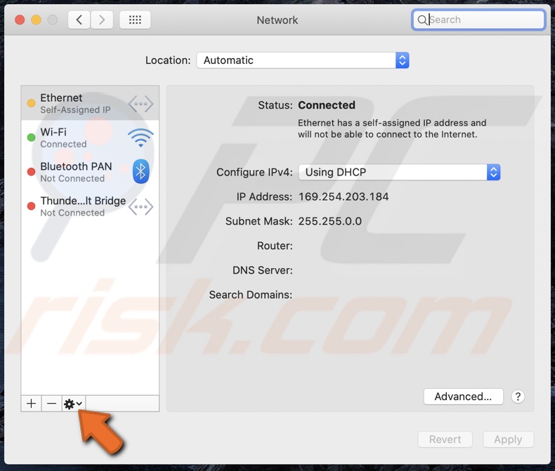 Click on the Gear icon