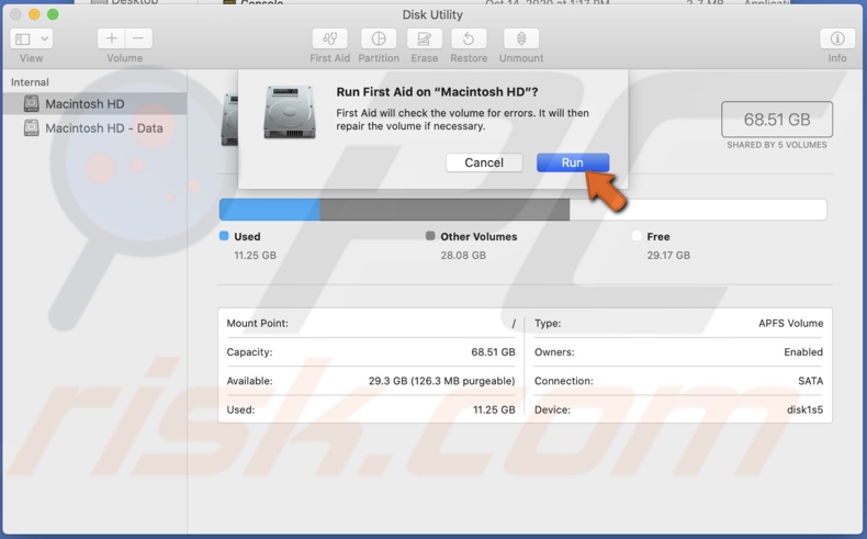 Run First Aid in Safe Mode