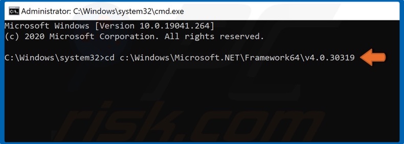 Type in the command and hit Enter