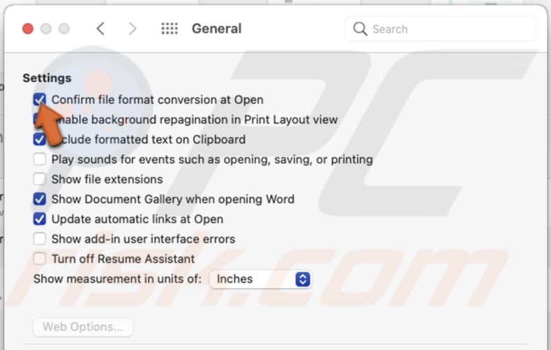 Confirm file format conversion