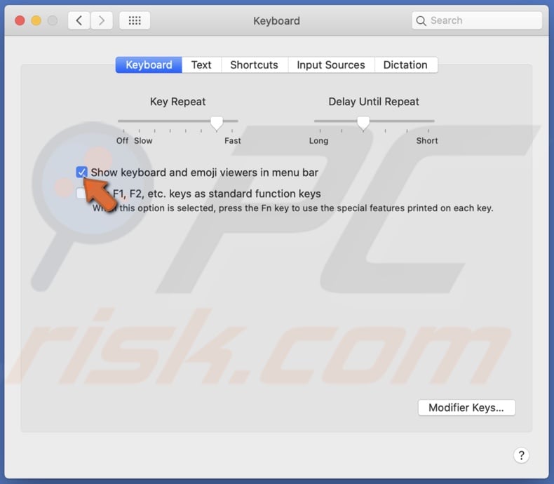 Add emoji menu to Mac's menu bar