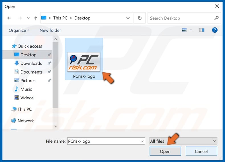 Select the album artwork image and click Open
