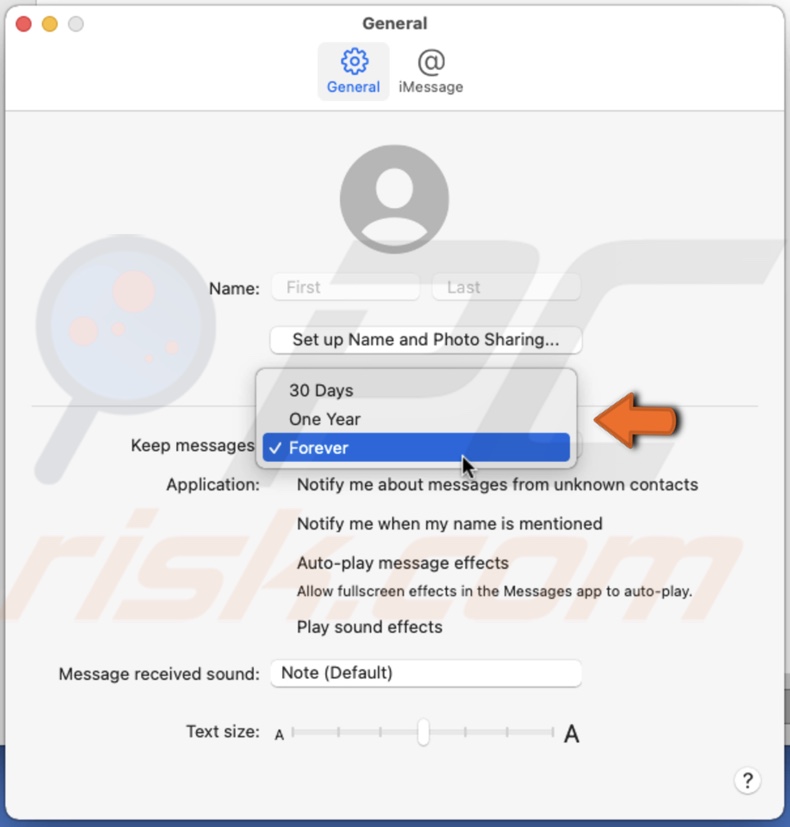 Automatically delete iMessages